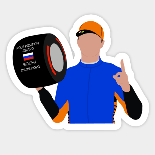 Lando Norris - Pole Position, Russian GP 2021 Sticker